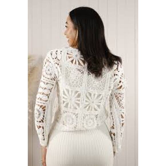 MSRP $125 | NWT ✨ AZ 3-Piece Crochet Boho Set – Top, Pants & Skirt | Size S/M ✨ - Picture 4 of 10